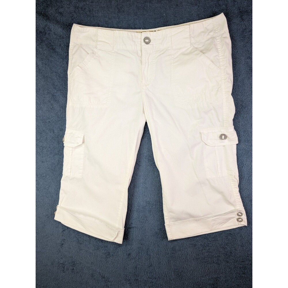 BKE Women's Cargo Pants Capris White Size 30